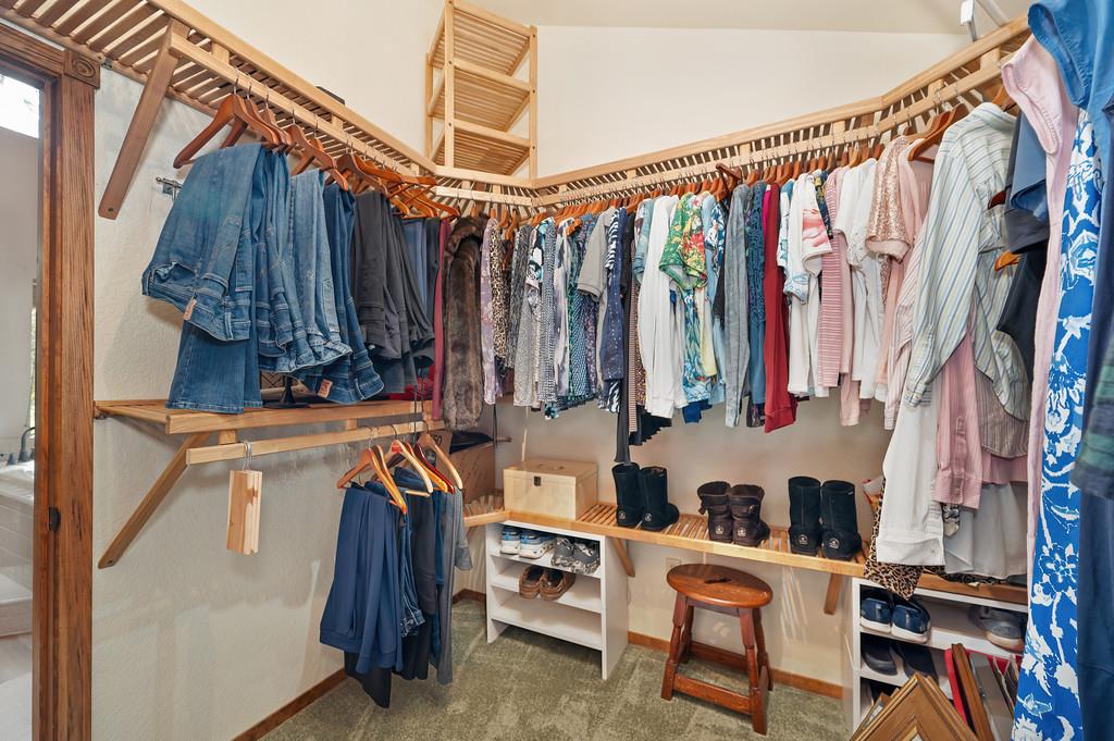 3971 Donner Trail Placerville, CA 95667 - Photo 37 of 78 a view of walk in closet with clothes and shoes