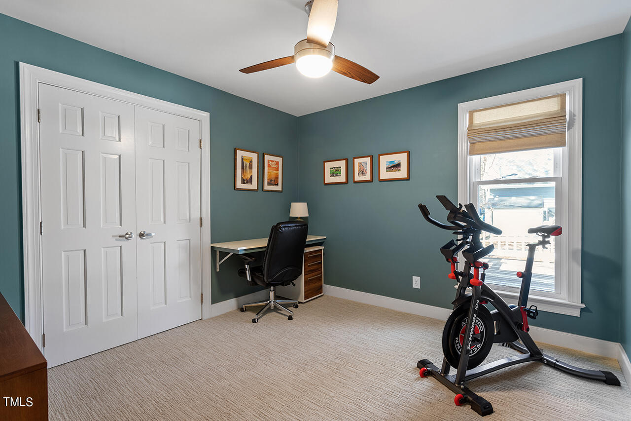 6933 Sandringham Drive Raleigh, NC 27613 - Photo 22 of 30 a view of entryway with room gym equipment