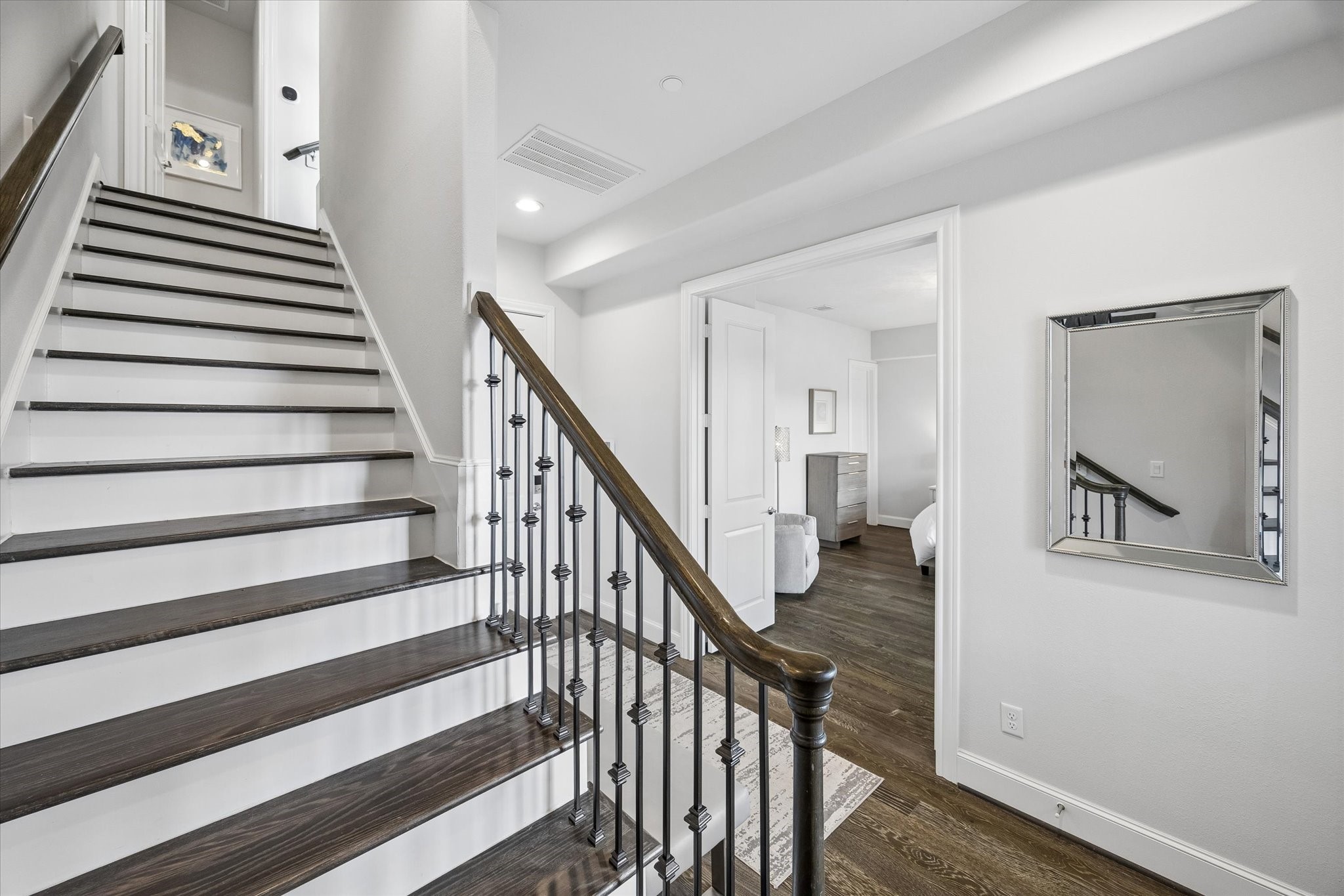 2727 Maxroy Street Houston, TX 77007 - Photo 6 of 46 a view of entryway and hall with wooden floor