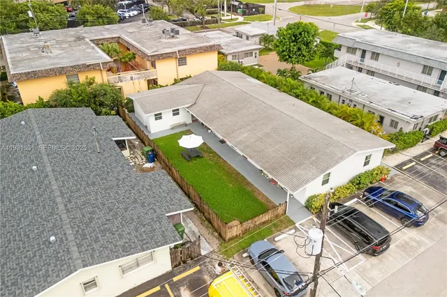 an aerial view of a city