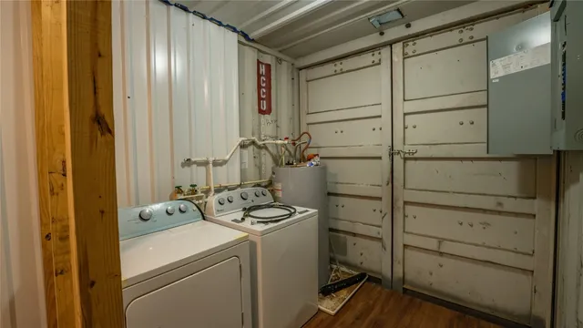 a room with storage and utility