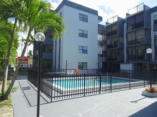 a view of a building from a balcony
