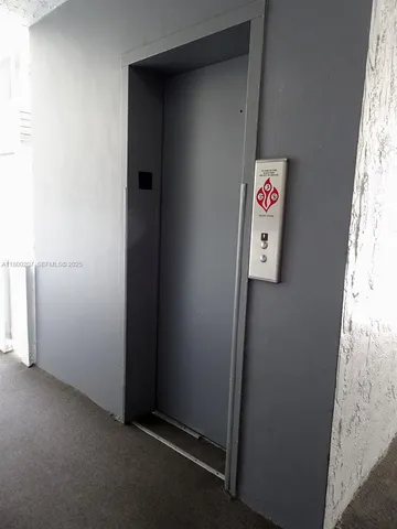 a view of a building with a window