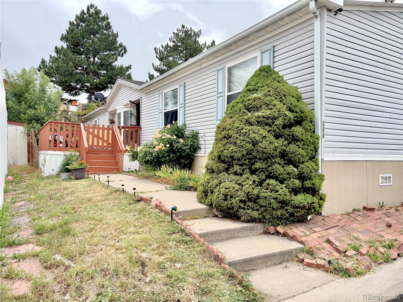 a front view of a house