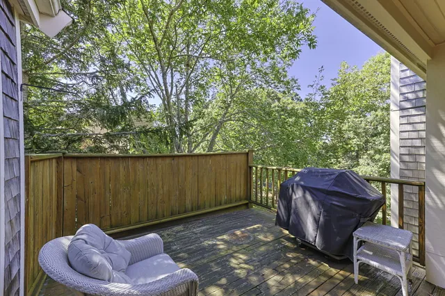 a view of balcony with a swing