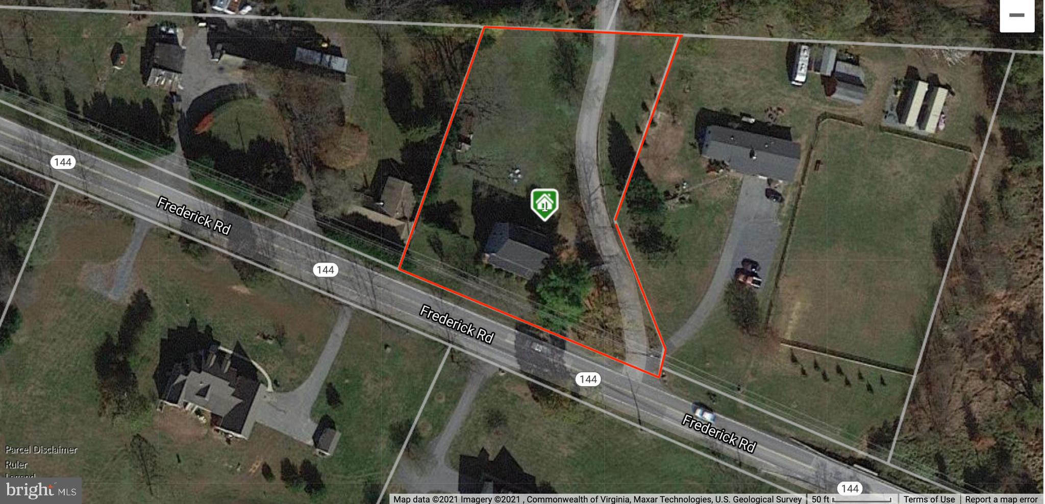 15214 Frederick Road Woodbine, MD 21797 - Photo 48 of 48 Parcel Map Boundary Satellite View