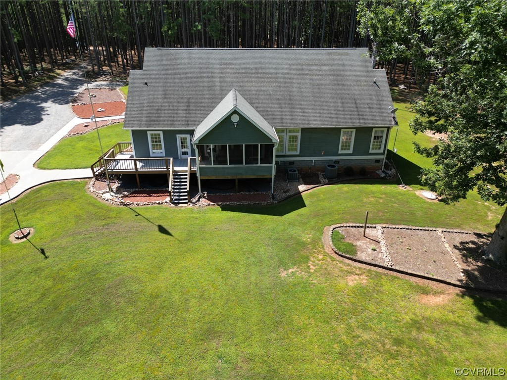 85 Rubermont Road Victoria, VA 23974 - Photo 49 of 49 a aerial view of a house with swimming pool and trees