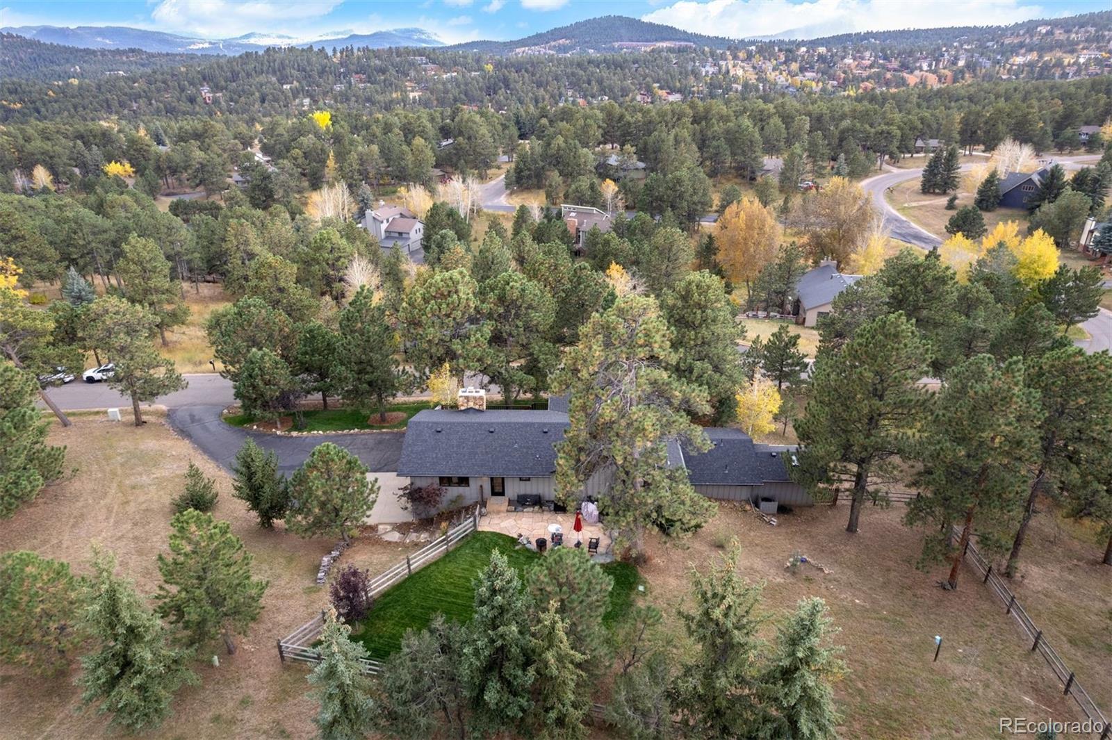 32329 Inverness Drive Evergreen, CO 80439 - Photo 44 of 48 an aerial view of residential house with outdoor space
