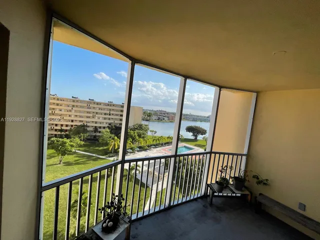 a view of a city from a balcony