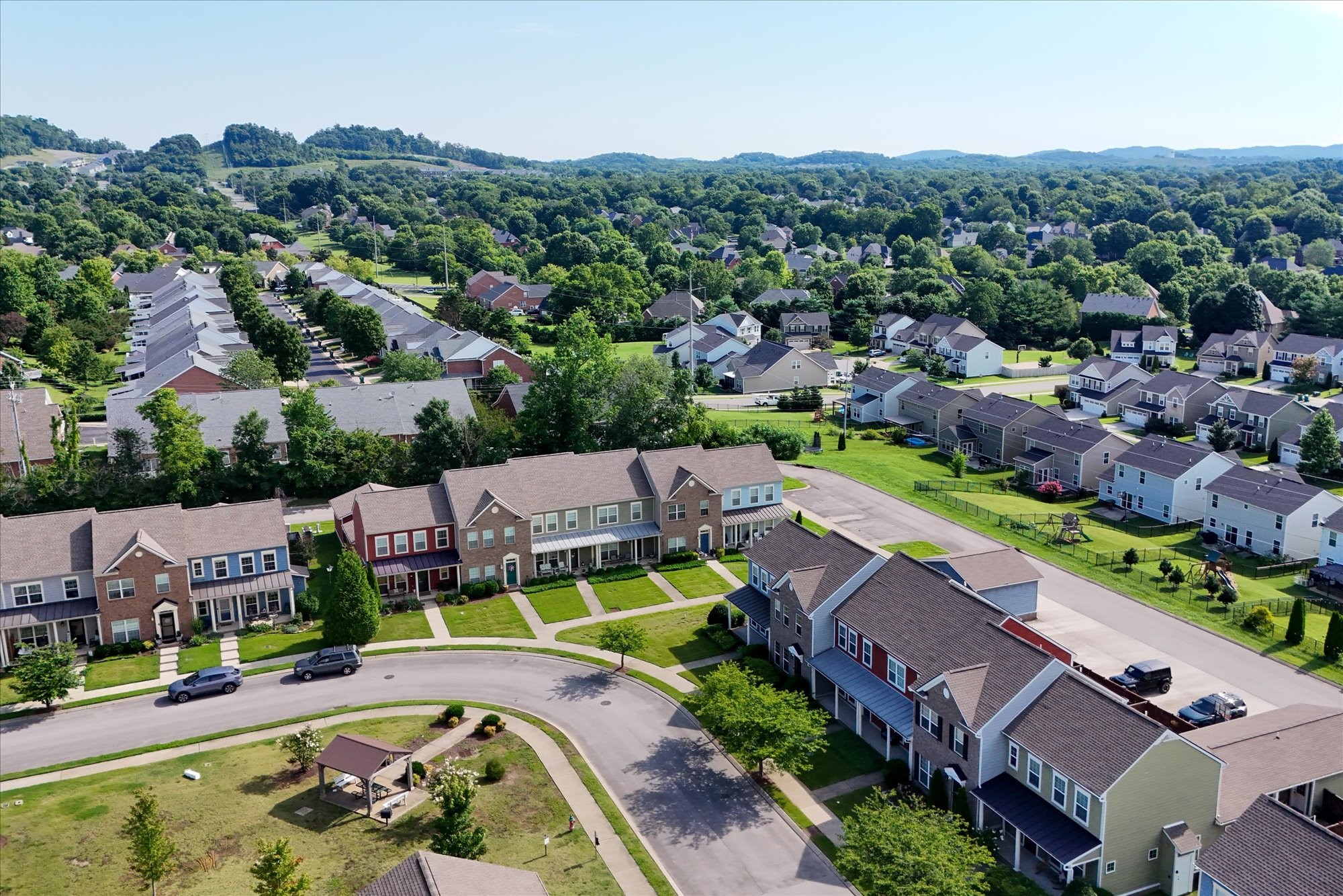 2050 Hemlock Drive Spring Hill, TN 37174 - Photo 38 of 48 an aerial view of a house with a swimming pool outdoor seating and yard
