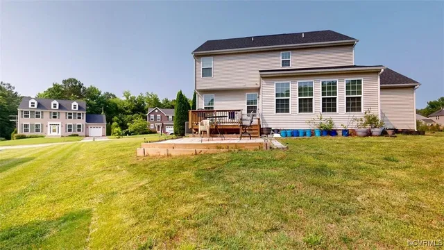 a house view with a garden space