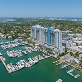 a view of a city with tall buildings