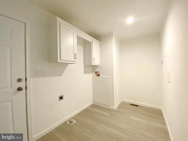 a view of a room with windows