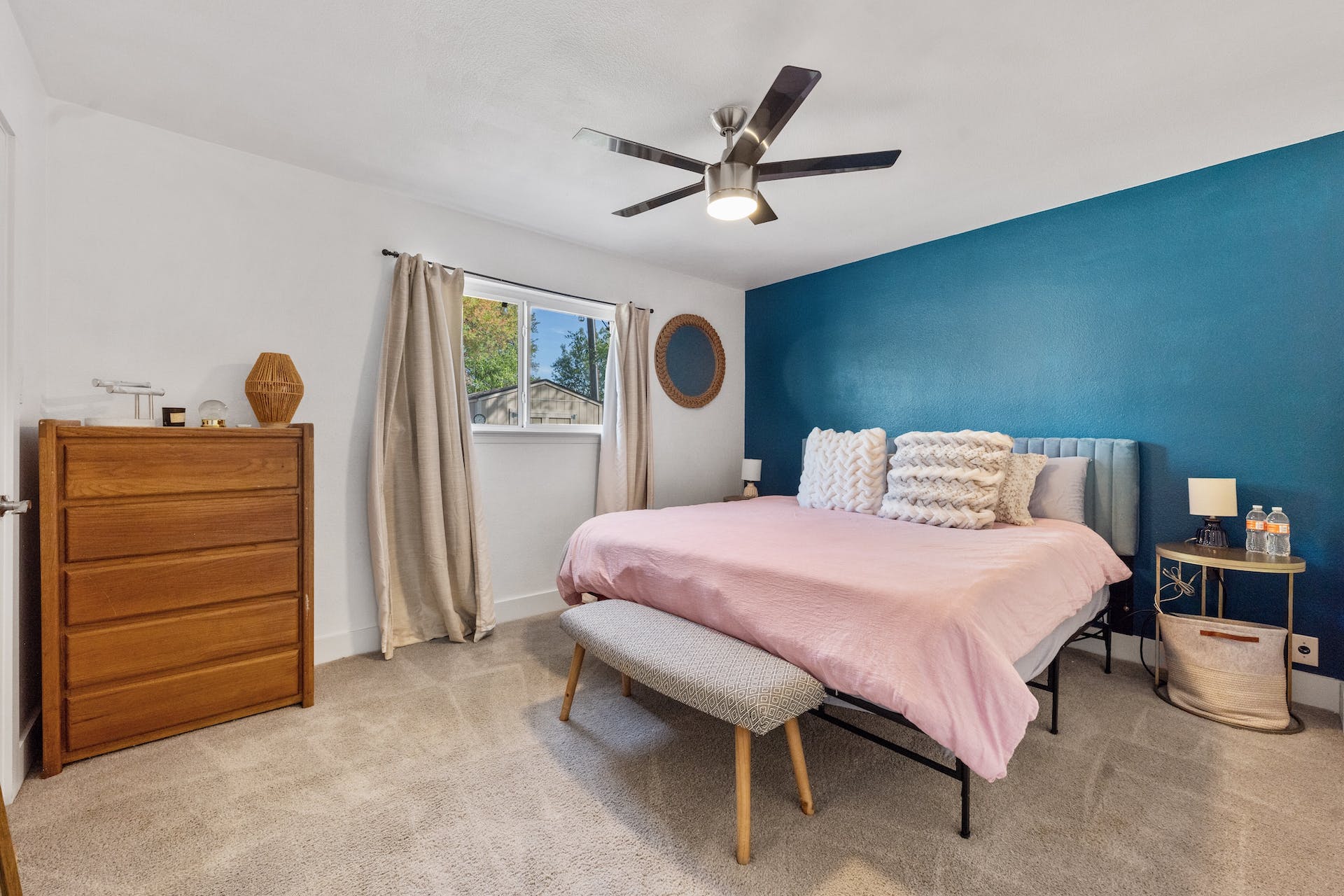 1400 Chippeway Lane Austin, TX 78745 - Photo 13 of 24 Bedroom with carpet floors and a ceiling fan