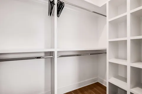 a close view of closet