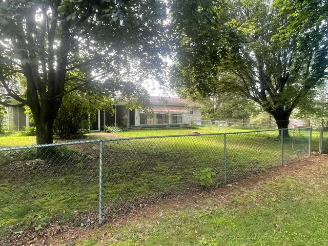 a view of outdoor space with garden