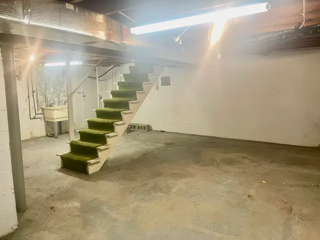 a room with gym equipment