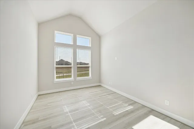 an empty room with a window