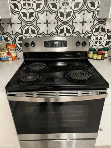 a close view of stove