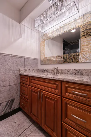 a view of a hallway with washer and dryer