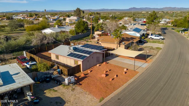 a house view with a backyard
