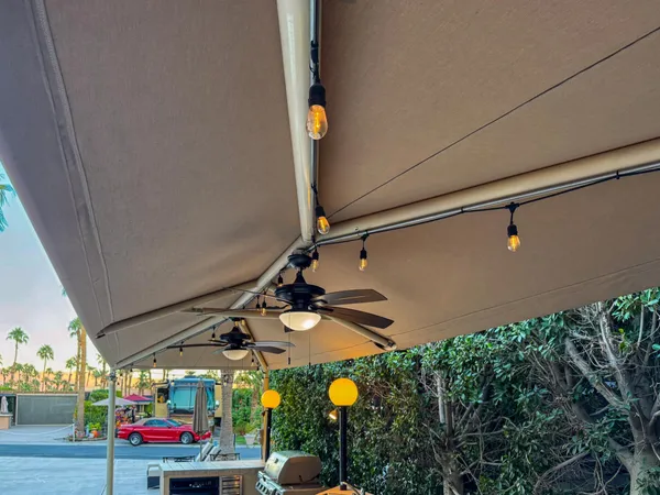 a view of outdoor space with seating area