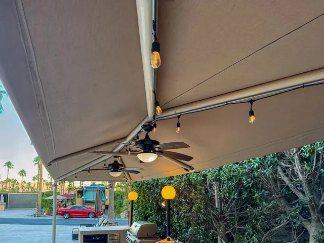 a view of outdoor space with seating area