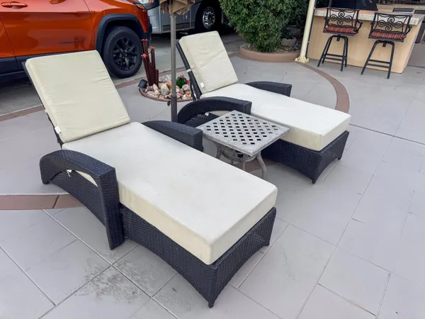 a living room with furniture and a couch