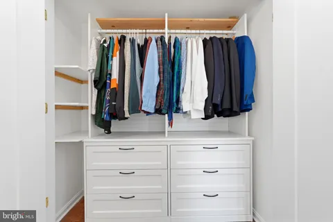 a view of a walk in closet
