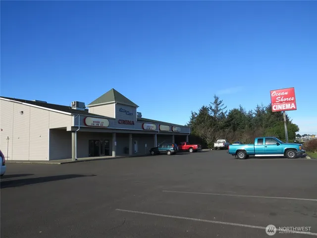 a view of road with card board