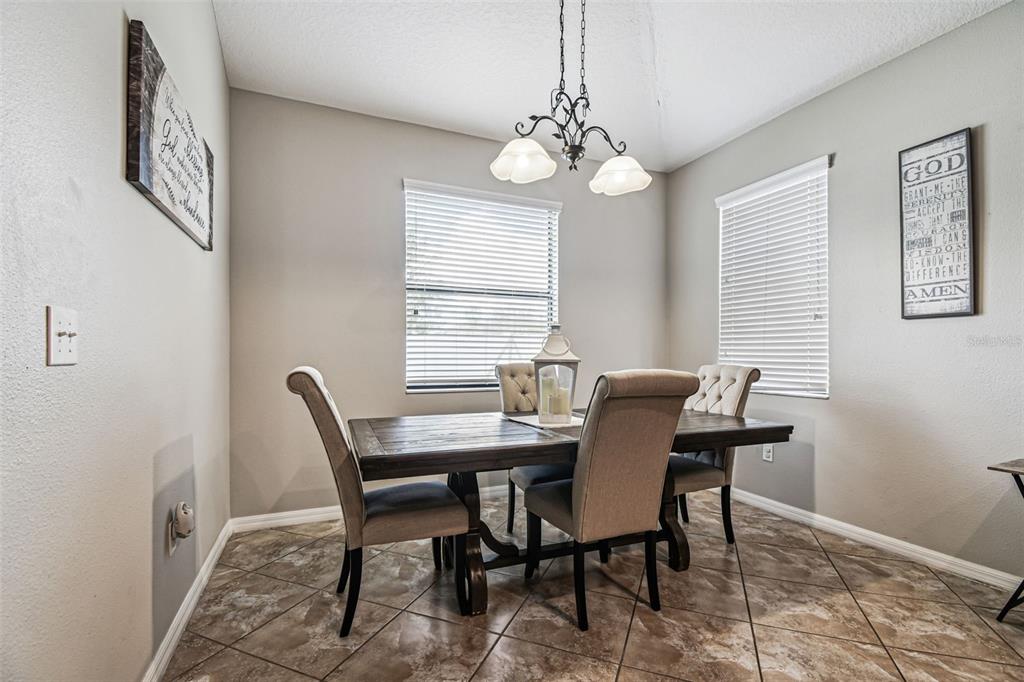 13807 Felix Will Road Riverview, FL 33579 - Photo 53 of 91 a view of a dining room with furniture and chandelier
