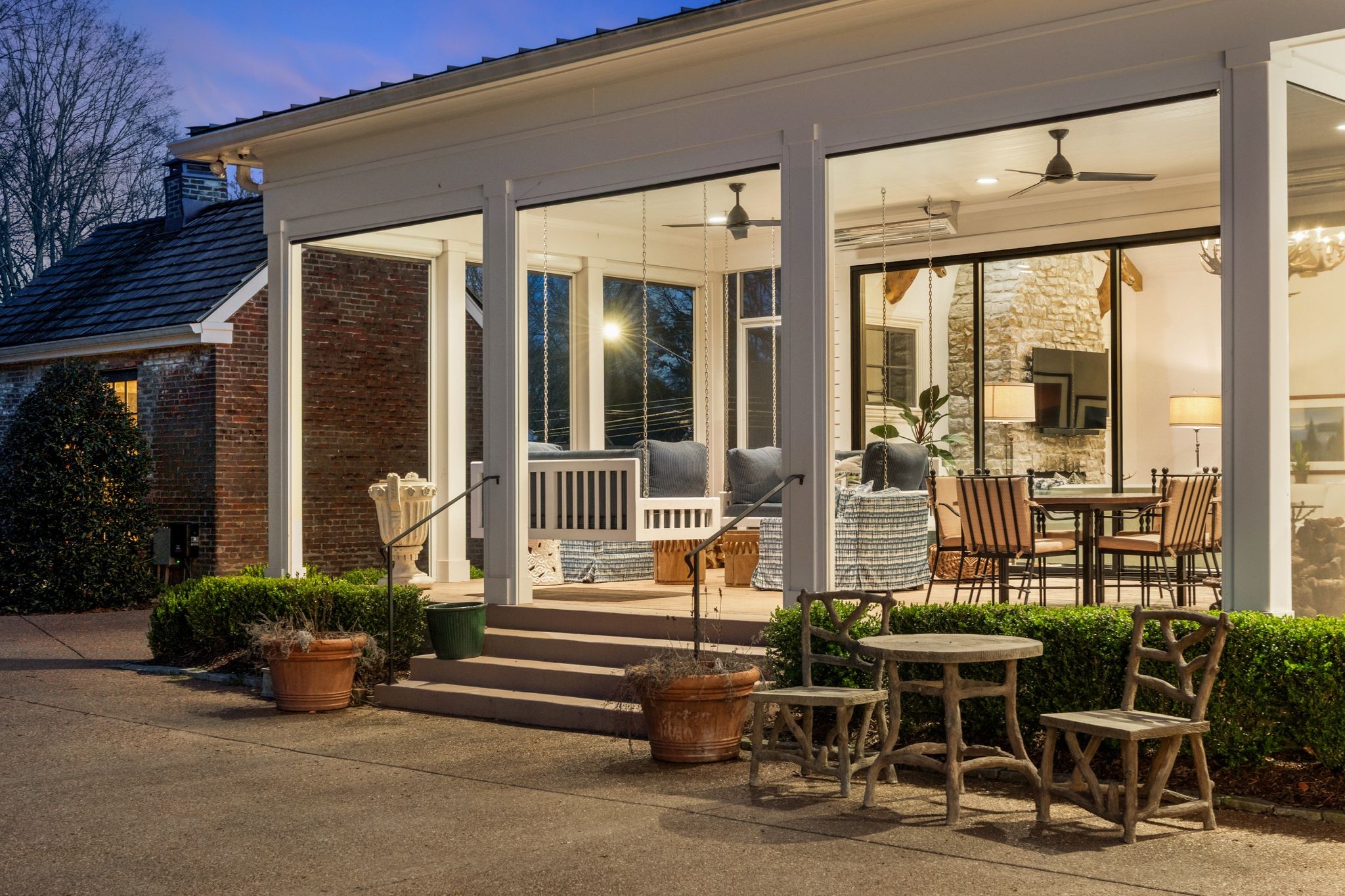 501 Murfreesboro Road Franklin, TN 37064 - Photo 75 of 83 a front view of a house with outdoor seating