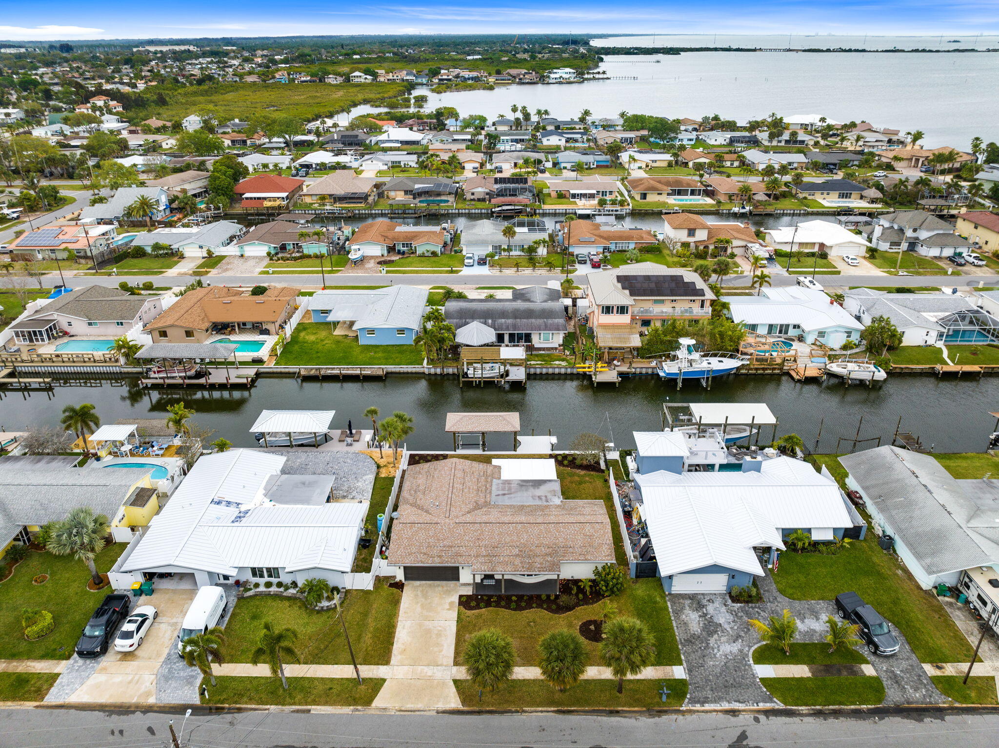 1700 Rochelle Parkway Merritt Island, FL 32952 - Photo 35 of 35 an aerial view of residential houses with outdoor space