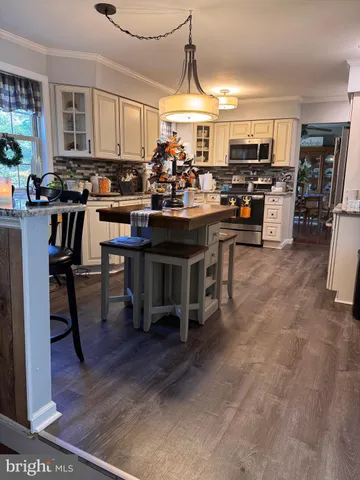 a kitchen with lots of counter top space