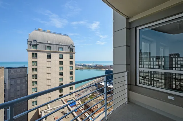 a view of balcony with city view