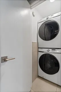 a utility room with a washer and dryer