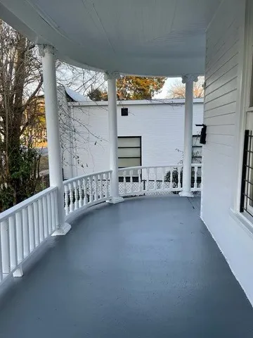 an empty room with a window