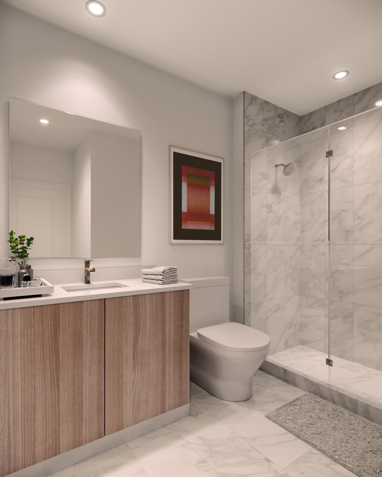 7200 West 4th Avenue, Unit 1308 Hialeah, FL 33014 - Photo 9 of 14 a bathroom with a granite countertop sink mirror and toilet