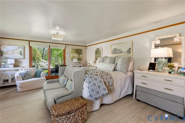 a bed room with a bed and a couch