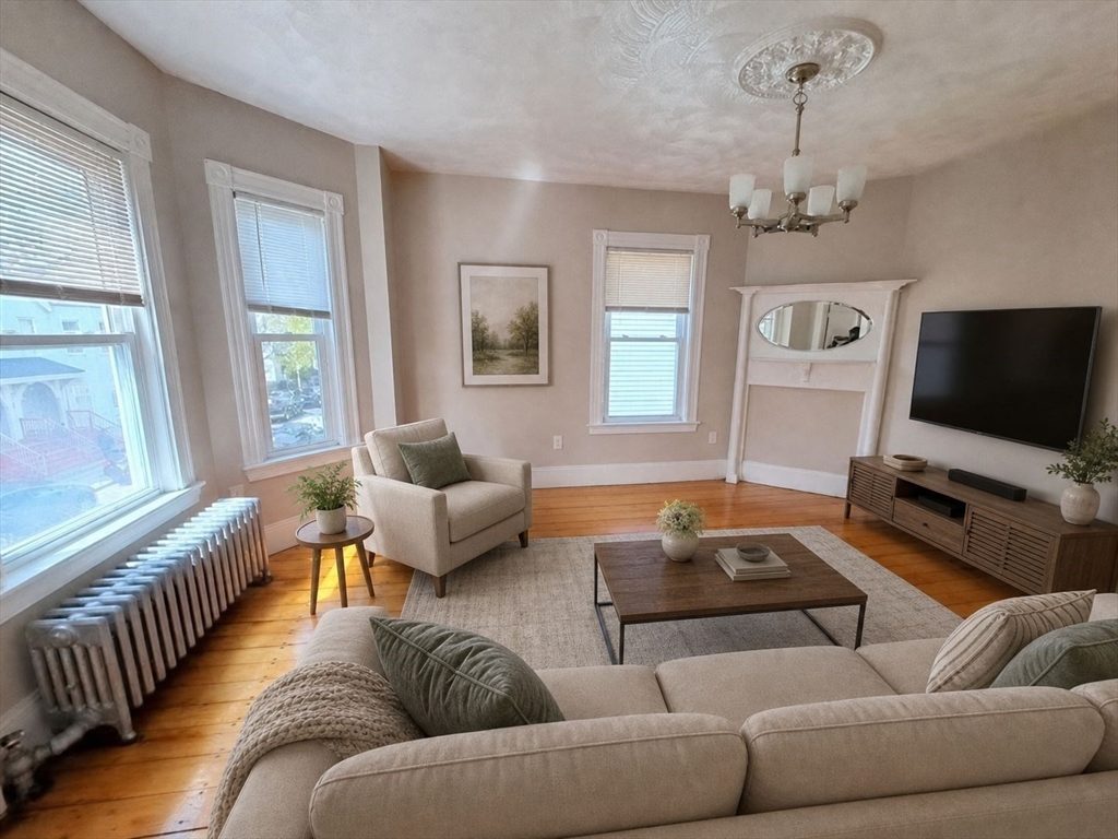 35 Catawba Street, Unit 2 Boston, MA 02119 - Photo 1 of 15 a living room with furniture and a flat screen tv