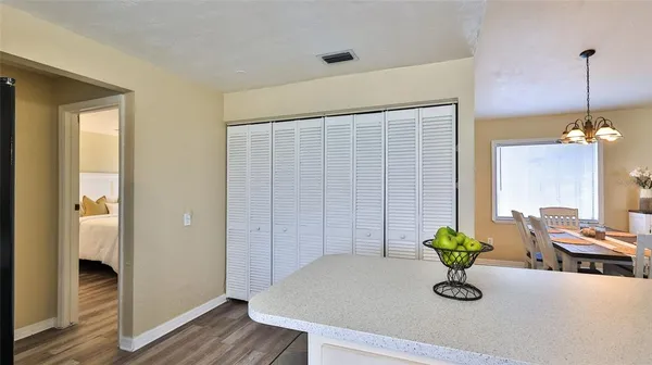 a view of a dining room and with furniture