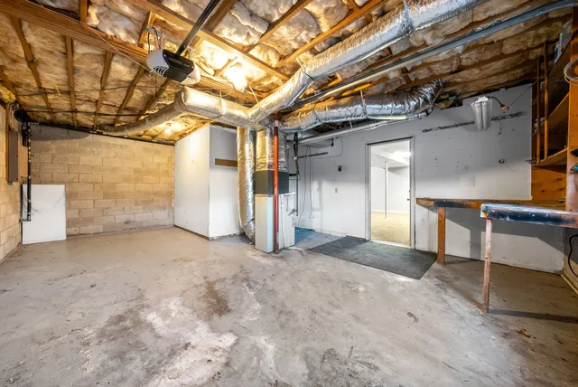 a view of wooden deck with a trees