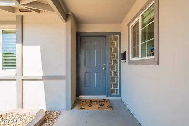 a view of bathroom with a window