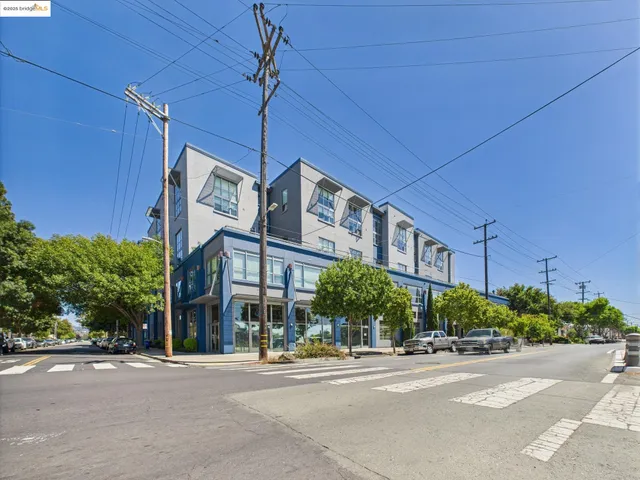a view of a building and a street view
