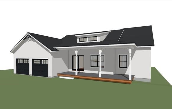 a front view of a house with yard