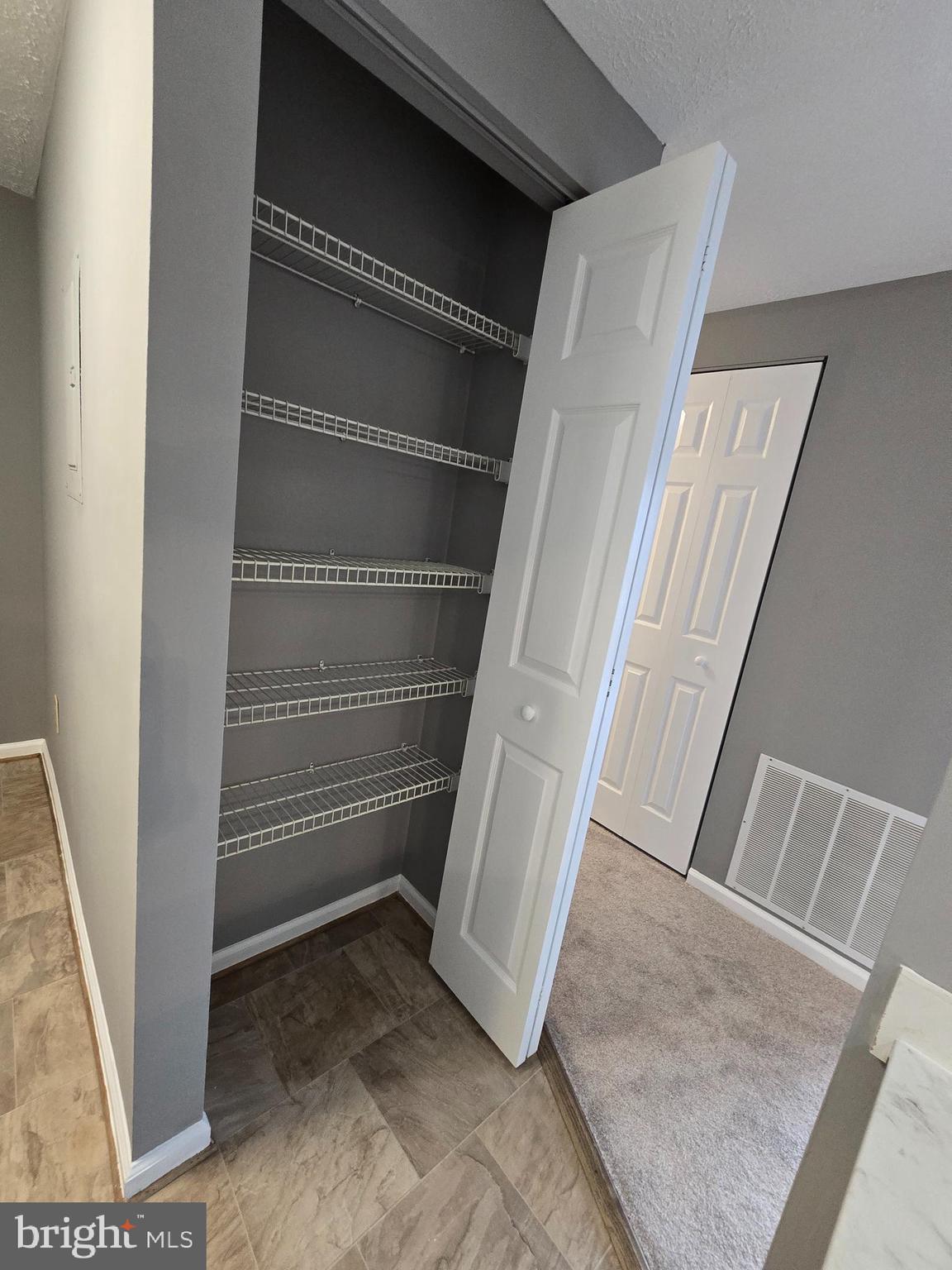 821 Stratford Way, Unit H Frederick, MD 21701 - Photo 17 of 45 a view of walk in closet with empty racks