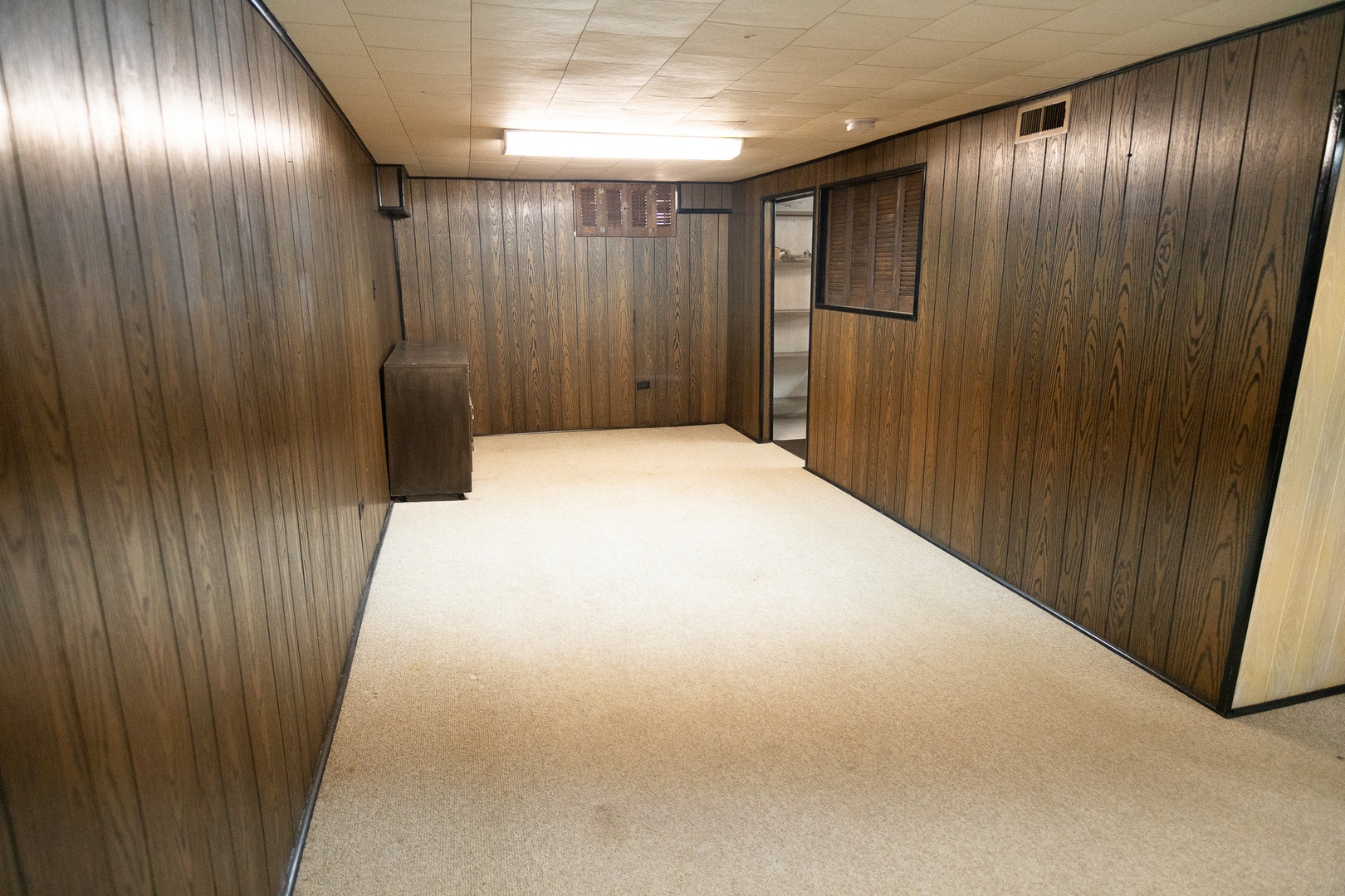6645 Riverside Drive Tinley Park, IL 60477 - Photo 21 of 38 a view of an empty room with wooden walls