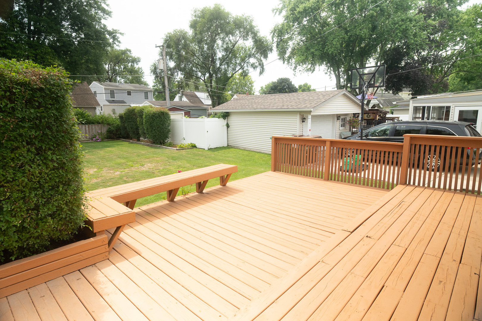 6645 Riverside Drive Tinley Park, IL 60477 - Photo 35 of 38 a view of backyard with a deck and a patio