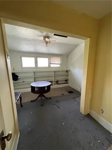 a view of a livingroom with a chandelier