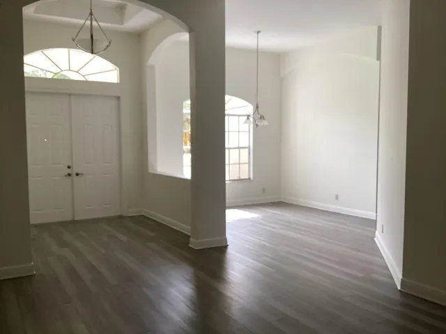 a view of livingroom and hardwood